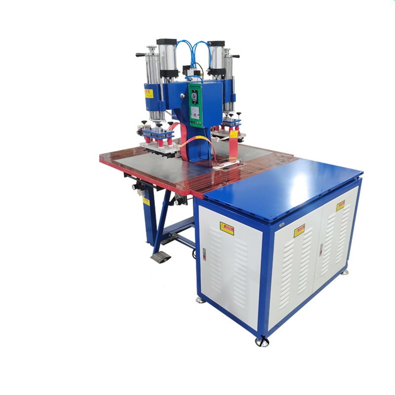 High frequency dual head logo leather hot stamping and embossing machine/clothing trademark forming high-frequency plastic fusion splicer