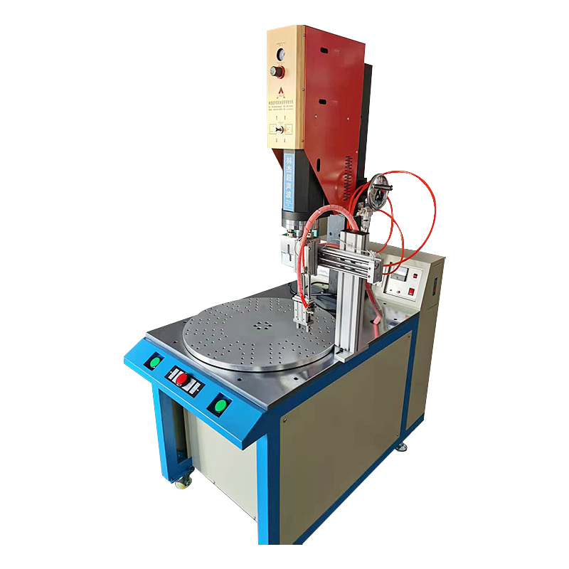 Non woven fabric ultrasonic welding machine/Multi station ultrasonic rotary welding machine/Plastic product mass production ultrasonic rotary welding machine